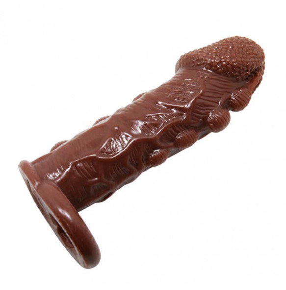 BAILE - Brave Man Penis Extended Dotted Sleeve With Ball Strap (L:14cm - D:4cm)